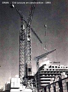 Oran - Cite Lescure en construction - 1955